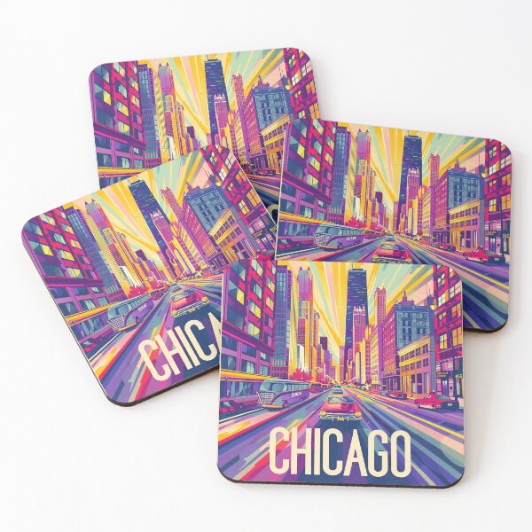 Item preview, Chicago Poster Retro Chicago Art designed and sold by nomiraclehere.