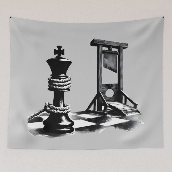 Item preview, Chess King facing Guillotine designed and sold by Nabucodonoshop.