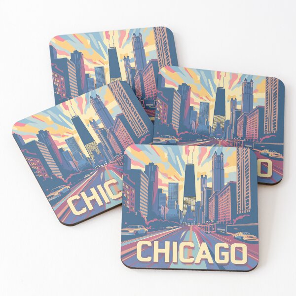 Item preview, Chicago Poster Retro Chicago Art designed and sold by nomiraclehere.