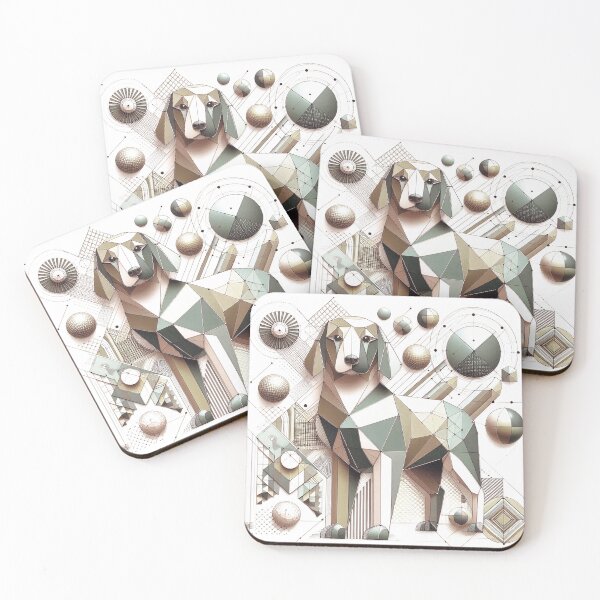 Item preview,   3d dog model abstract pattern (3) designed and sold by SEOYOUNG ART SHOP.