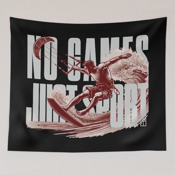 Item preview, NO GAMES JUST SPORT - Kitesurfing - Kitesurfer - MEN - 3 designed and sold by ArtProjectShop.