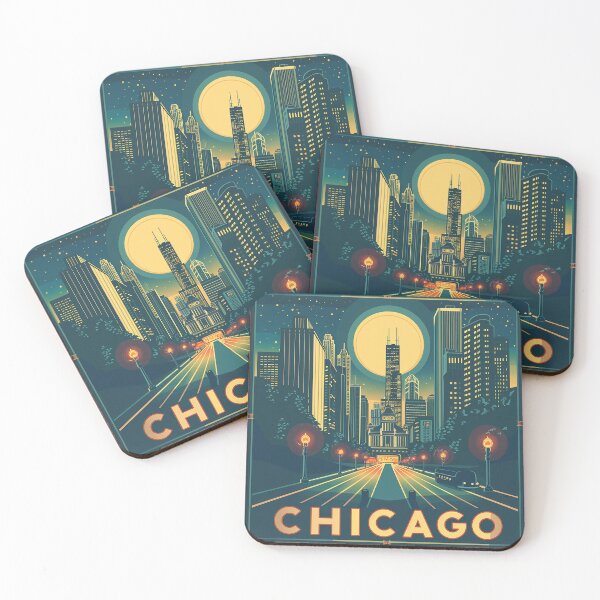 Item preview, Chicago Poster Retro Chicago Art designed and sold by nomiraclehere.