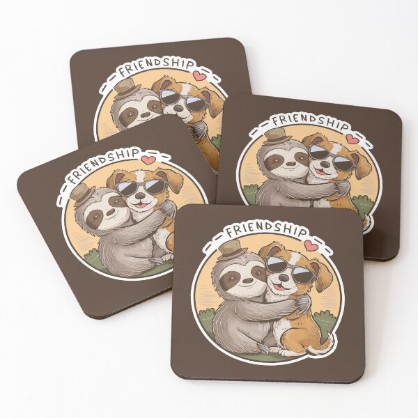 Item preview, Cute Sloth and Dog Friendship for Pug Lover designed and sold by Laugh-Lines.