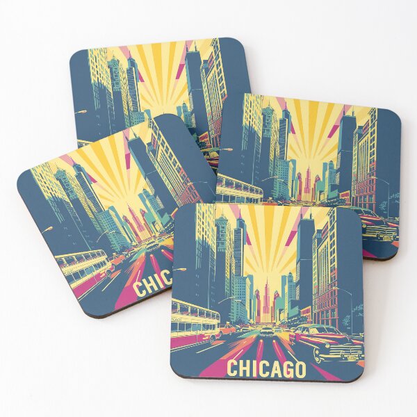 Item preview, Chicago Poster Retro Chicago Art designed and sold by nomiraclehere.