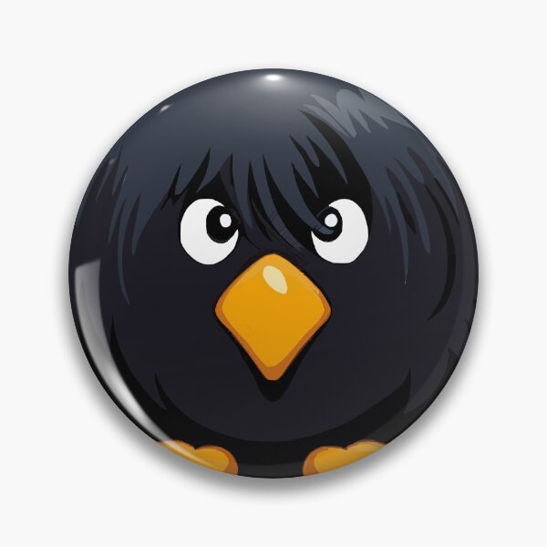 Item preview, Adorable Minimalist Black Bird - Modern Pet Companion Illustration designed and sold by Juuskus.