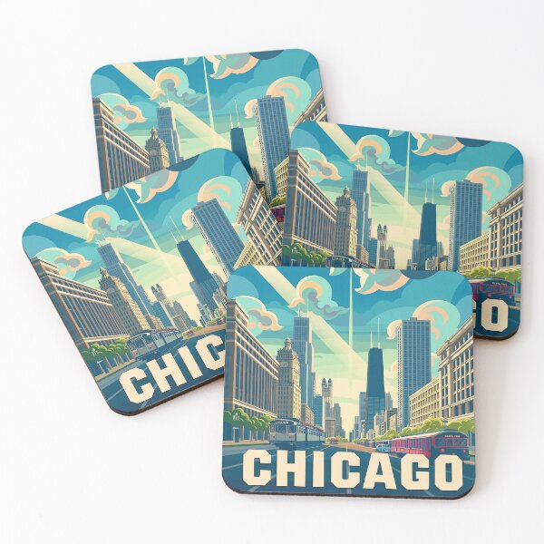 Item preview, Chicago Poster Retro Chicago Art designed and sold by nomiraclehere.