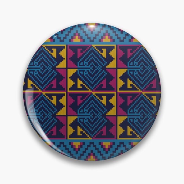 Item preview, Pattern pixel art seamless ethnic geometric design for fabric designed and sold by Nonnipa.