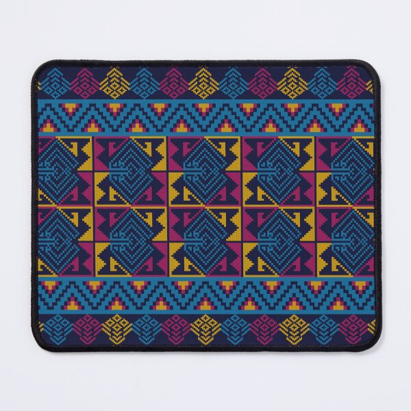 Item preview, Pattern pixel art seamless ethnic geometric design for fabric designed and sold by Nonnipa.