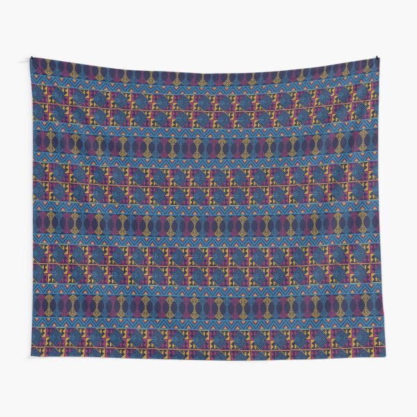 Item preview, Pattern pixel art seamless ethnic geometric design for fabric designed and sold by Nonnipa.