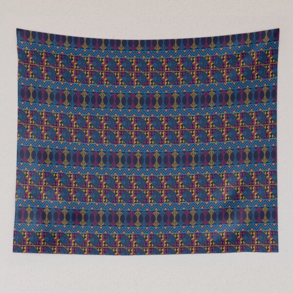 Item preview, Pattern pixel art seamless ethnic geometric design for fabric designed and sold by Nonnipa.