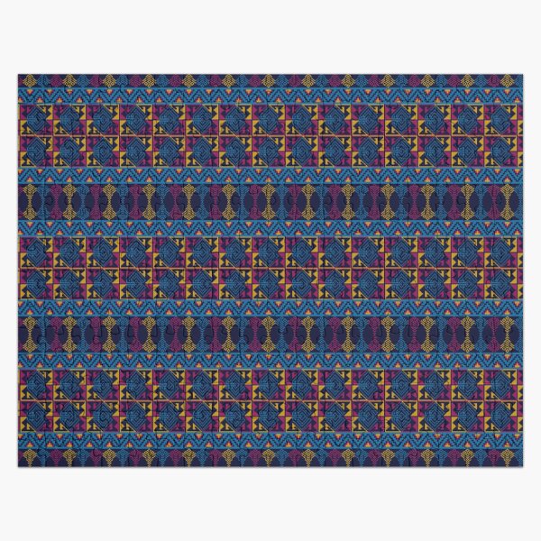 Item preview, Pattern pixel art seamless ethnic geometric design for fabric designed and sold by Nonnipa.