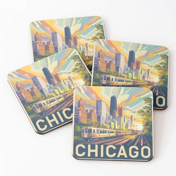 Item preview, Chicago Poster Retro Chicago Art designed and sold by nomiraclehere.