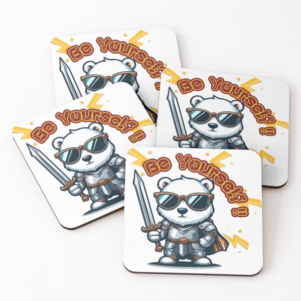 Item preview, The white bear warrior holds a cool knight's sword. designed and sold by kankan22.
