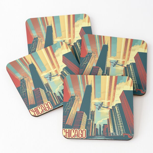 Item preview, Chicago Poster Retro Chicago Art designed and sold by nomiraclehere.