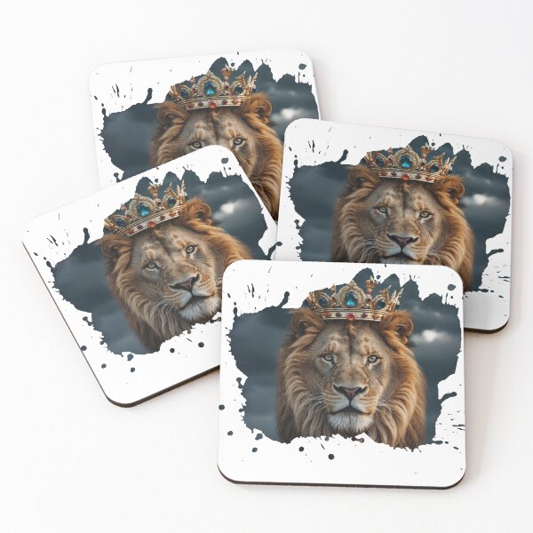 Item preview,  lion wearing a majestic crown designed and sold by BlackELKS.