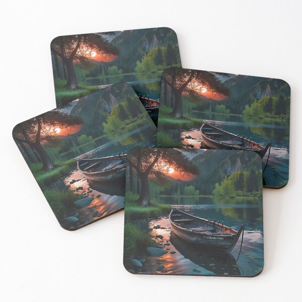 Item preview, Barco en un lago. designed and sold by PixelParadies.