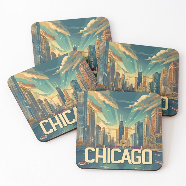Item preview, Chicago Poster Retro Chicago Art designed and sold by nomiraclehere.
