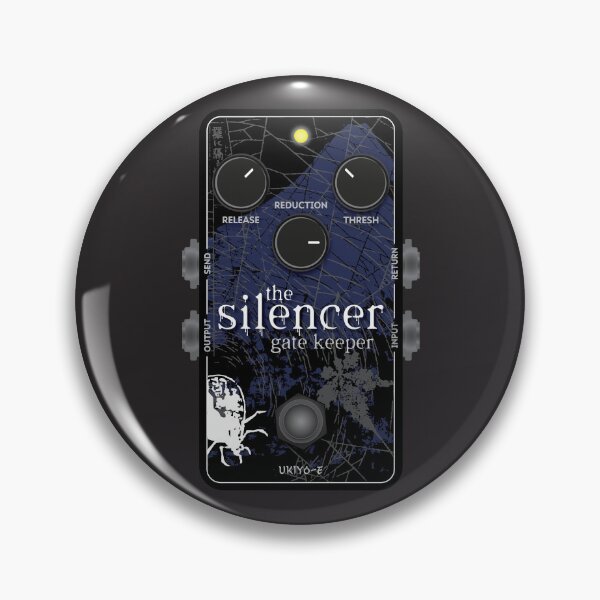 Item preview, Ukiyo-e Japanese Woodblock Inspired Silencer Gate Keeper Guitar Pedal designed and sold by globbs.