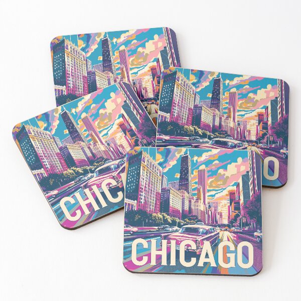 Item preview, Chicago Poster Retro Chicago Art designed and sold by nomiraclehere.