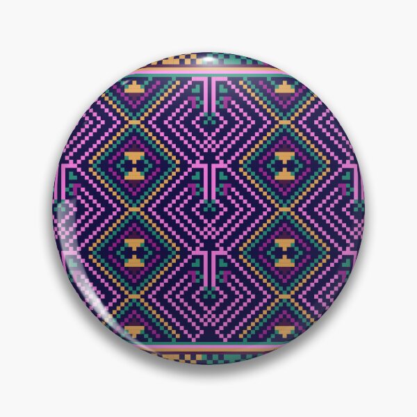 Item preview, Pattern pixel art seamless ethnic geometric design for fabric designed and sold by Nonnipa.