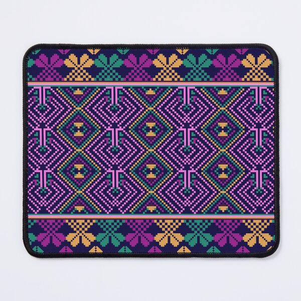 Item preview, Pattern pixel art seamless ethnic geometric design for fabric designed and sold by Nonnipa.