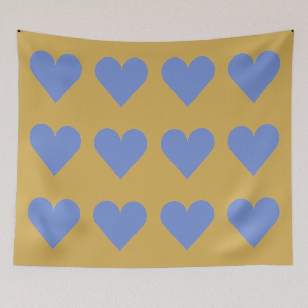 Item preview, Large DANUBE BLUE and GOLD LOVE HEARTS designed and sold by RachelMacht.