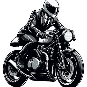 Artwork thumbnail, Dapper Motorcycle Rider : Automotive Merchandise - by InfmsCorp