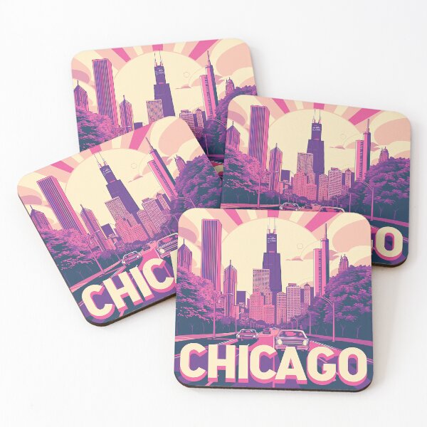 Item preview, Chicago Poster Retro Chicago Art designed and sold by nomiraclehere.