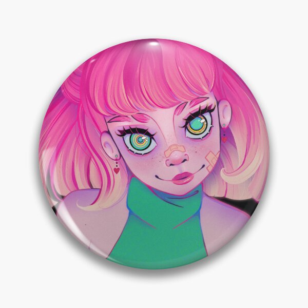 Item preview, a pink hair girl with froggies  designed and sold by doveydotdraws.