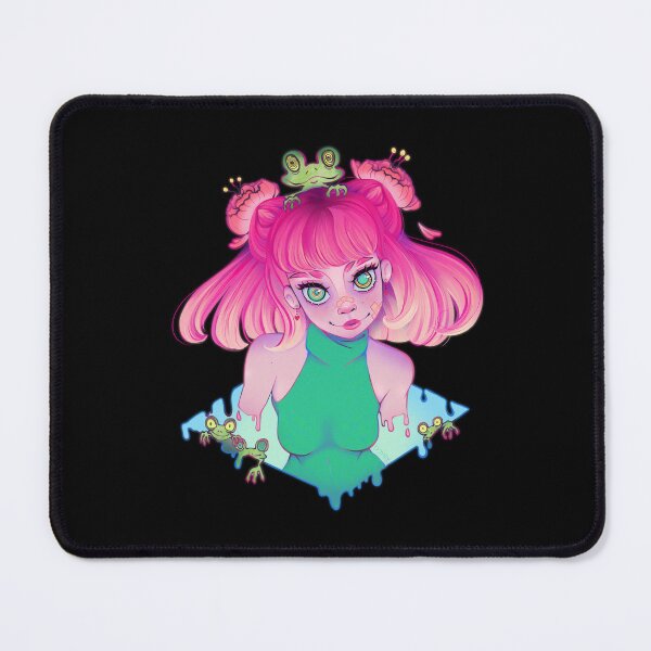 Item preview, a pink hair girl with froggies designed and sold by doveydotdraws.