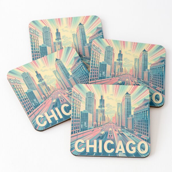 Item preview, Chicago Poster Retro Chicago Art designed and sold by nomiraclehere.