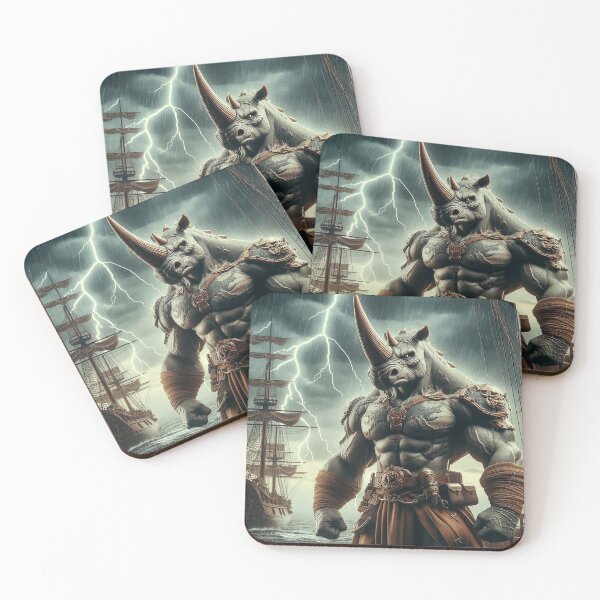 Item preview, Thunderous Rhino Pirate Raider designed and sold by nipunab.