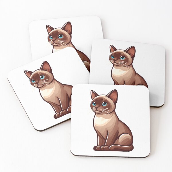 Item preview, Elegance Burmese Light Colored Cat Breed - Cartoon Art Style designed and sold by EdKid.