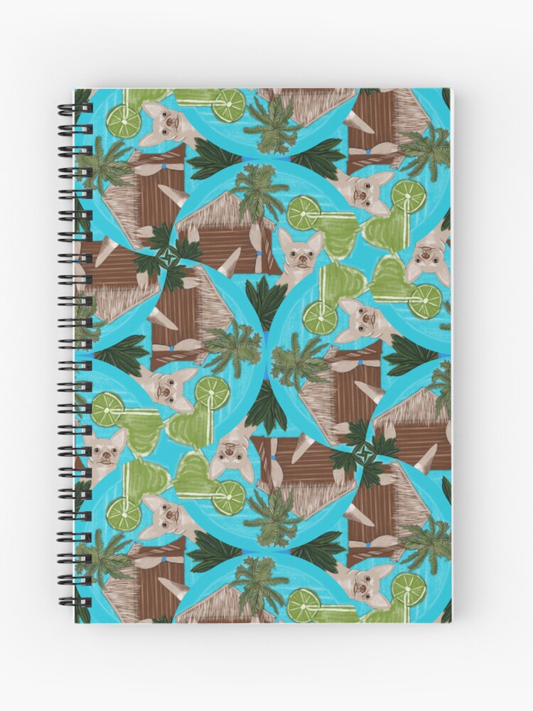 Journal, Chihuahuas Cabanas And Cocktails Art Deco Fans designed and sold by Triplicate Limited