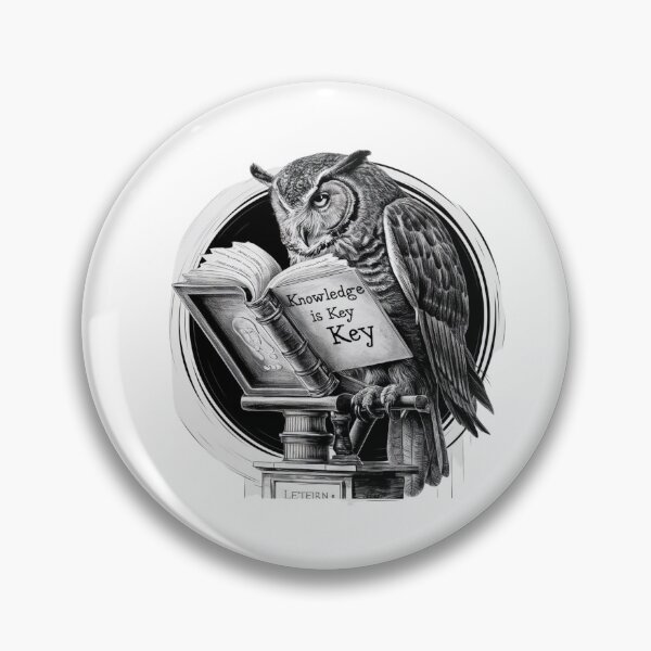 Item preview, Knowledge is Key: Wise Owl Reading Art designed and sold by deluxedigital1.