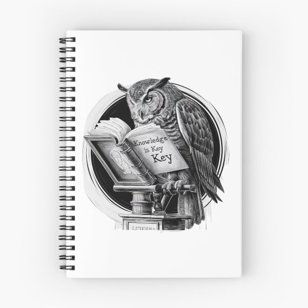 Item preview, Knowledge is Key: Wise Owl Reading Art designed and sold by deluxedigital1.