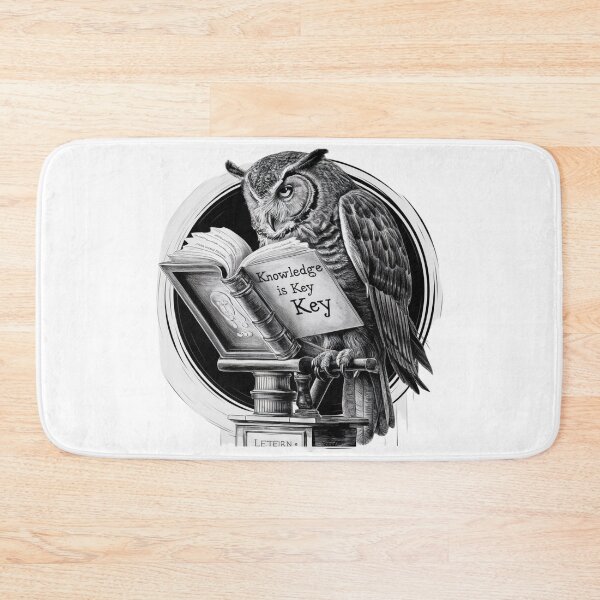 Item preview, Knowledge is Key: Wise Owl Reading Art designed and sold by deluxedigital1.