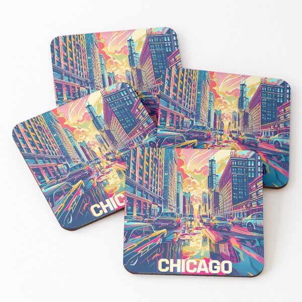 Item preview, Chicago Poster Retro Chicago Art designed and sold by nomiraclehere.