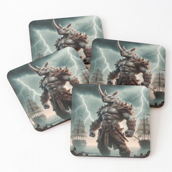Item preview, Thunderous Rhino Pirate Raider designed and sold by nipunab.