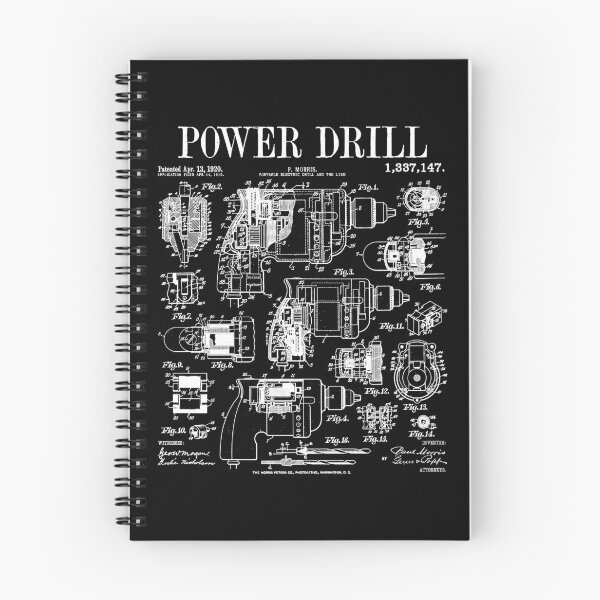 Item preview, Carpenter Builder Woodworker Power Drill DIY Vintage Patent designed and sold by GrandeDuc.