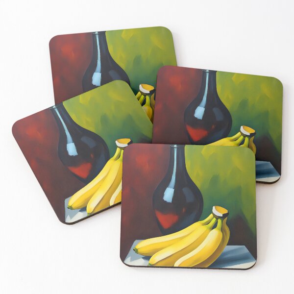 Item preview, Vibrant Banana Nature Morte Oil Painting designed and sold by Funny-Banana.