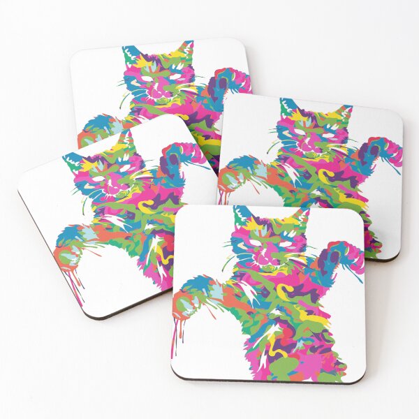 Item preview, Multicolor Cat designed and sold by HaxunLovesArt3295730.