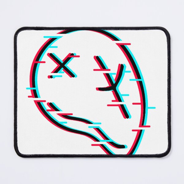 Item preview, Smudged glitch cross eye face designed and sold by AmyJStickers.