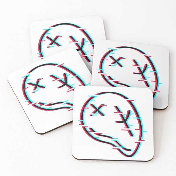 Item preview, Smudged glitch cross eye face designed and sold by AmyJStickers.