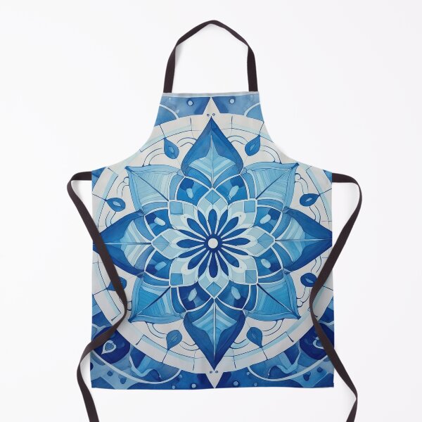 Item preview, A detailed, blue and white floral pattern, reminiscent of Portuguese azulejo tiles designed and sold by homydesign.