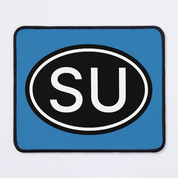 Item preview, SU Initials Monogram Oval White Letters designed and sold by Jeallan Designs.