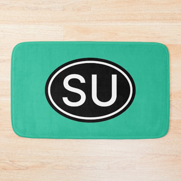 Item preview, SU Initials Monogram Oval White Letters designed and sold by Jeallan Designs.