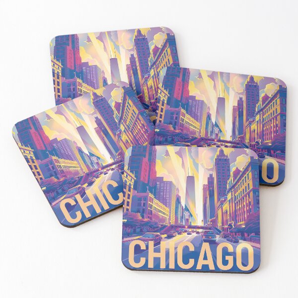 Item preview, Chicago Poster Retro Chicago Art designed and sold by nomiraclehere.