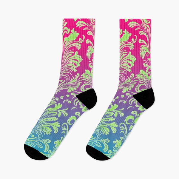 Item preview, Neon Green Baroque Design on Gradient designed and sold by SportyAndArtful.