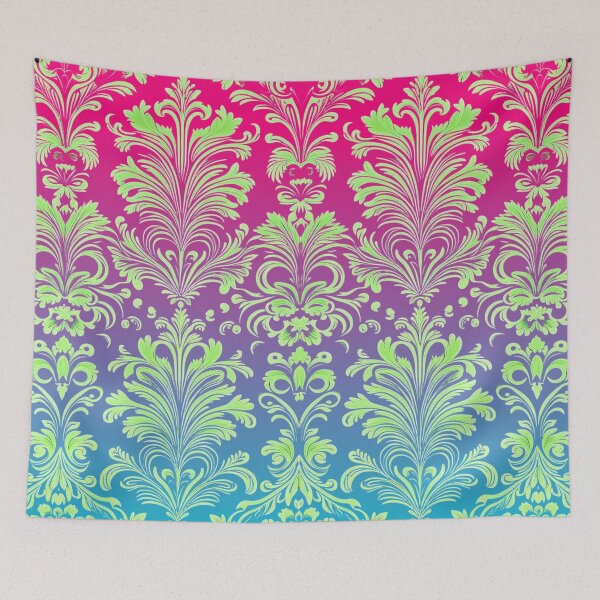 Item preview, Neon Green Baroque Design on Gradient designed and sold by SportyAndArtful.